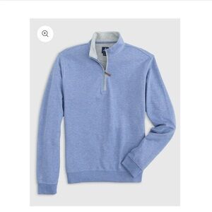 johnnie-O Sully Zip Up Shirt with Relaxed Fit NWT in Laguna Blue XL